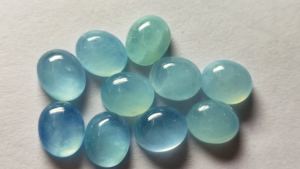Cabujón de Aguamarina lechosa con forma de 12mm al por mayor, piedra preciosa azul natural para la fabricación de joyas, proveedor directo de piedra de Aguamarina real - Product Image 3