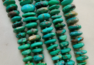 100% Natural Arizona turquesa Rondell forma cuentas, turquesa suave Rondell cuentas, 8 pulgadas Arizona turquesa piedras preciosas cuentas - Product Image 4