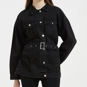 Manteau en jean long oversize tendance, lavage à la pierre premium, streetwear d'hiver pour hommes et femmes, vêtements d'extérieur décontractés de haute qualité - Product Image 1