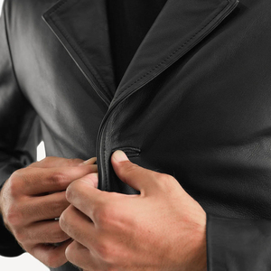 2025 hommes Design de mode nouveauté veste en cuir pour hommes vestes en cuir Pu qualité supérieure veste en cuir de vachette - Product Image 4