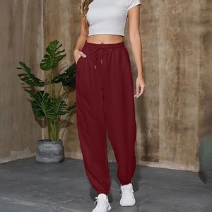 Pantalones Deportivos de Invierno para Mujer, 100% Algodón, Estilo Urbano, Transpirables, con Cierre de Cordón, Gran Venta - Product Image 5