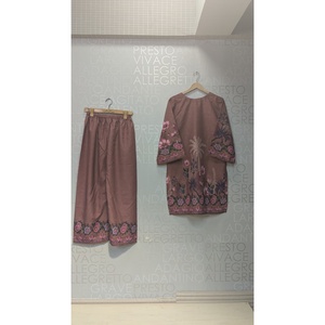 ชุดเซ็ตเสื้อผ้าโบฮีเมียนเครปฟิวชั่นดิจิตอล รุ่น SL00247-3/4 แขนเสื้อ ราคา $1749 - Product Image 2