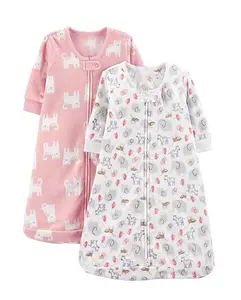 Toptan Unisex bebek pamuk tam kollu giyilebilir uyku tulumu, çuval, battaniye/bebek uyku tulumu
