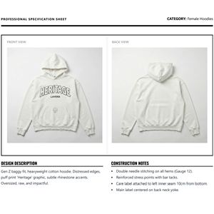 Sudadera con Capucha de Invierno para Mujer, Estilo Urbano, 500 g/m², Felpa de Algodón, Estampado 3D con Pedrería, Diseño Desgastado, Fabricante - Product Image 6