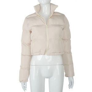 Women's <b>Long</b> Thin Puffer Bomber <b>Jacket</b> with Stand Collar and Zipper <b>Waterproof</b> Windproof Winter - Product Image 5