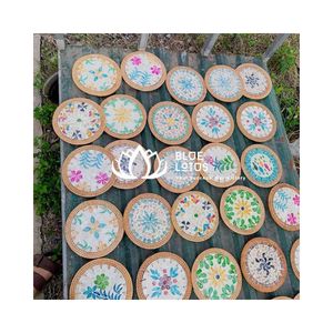 Posavasos de ratán con incrustaciones de nácar hecho en Vietnam producto más vendido con producto caliente 2024 hecho en Vietnam - Product Image 5