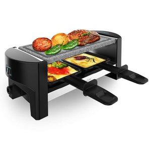Griglia Elettrica Commerciale 350W per 2 Persone in Acciaio Inox, Raclette e Yakitori Senza Fumo, Antiaderente, con Controllo Digitale, per Esterni, Hotel e Casa - Product Image 1