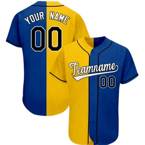 เสื้อเบสบอลสำหรับผู้ชายเสื้อเจอร์ซีย์ปักโลโก้ระบายอากาศได้มีกระดุมพิมพ์ลาย - Product Image 4