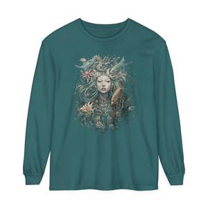 Sudadera Vintage de algodón coreano de alta calidad para mujer con cuello levantado, tela de Jersey bordada e impresa y ajuste relajado - Product Image 4