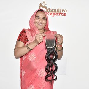 Cabello Humano Virgen Vietnamita 100% al por Mayor, Cierre de Encaje HD 4x4, Color Negro Natural, Ondulado, Doble Trama, Puntas de Cabello de Una Sola Capa - Product Image 6