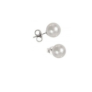 Acrylic Pearl <b>Stud</b> <b>Earrings</b> 6mm White <b>Set</b> 6 Pairs 925 Sterling <b>Silver</b> Post Lightweight Hypoallergenic Vintage AAAAA Jewelry - Product Image 3