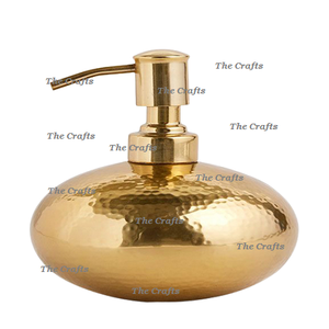 Dispensador de jabón de color dorado martillado de latón para uso en el hogar y el baño del hotel Dispensador de jabón a precios más baratos - Product Image 4
