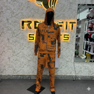 Survêtement pour homme de qualité supérieure, logo personnalisé, prix bas demandé par le client, style unique, nouveau design, survêtements pour homme - Product Image 5