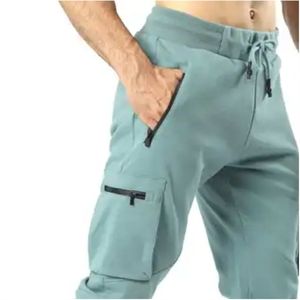 กางเกงลำลองของผู้ชายสีพื้นกางเกงขายาวผู้ชายแบบลำลอง - Product Image 5