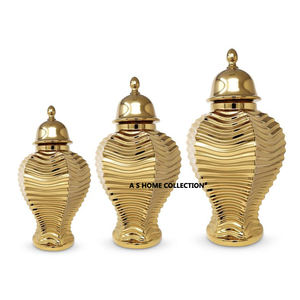 Nuevo estilo de luz de lujo de oro galvanoplastia metal jengibre jarrón tarro decorativo jarrones de escritorio conjunto - Product Image 5