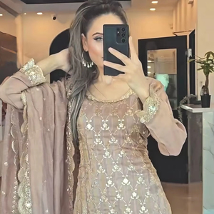 Indian Designer <b>Beautiful</b> Top Sharara Dupatta Bollywood Pakistani Party Wear Ethnic Salwar Suit Dress designer Sharara suit - Product Image 1