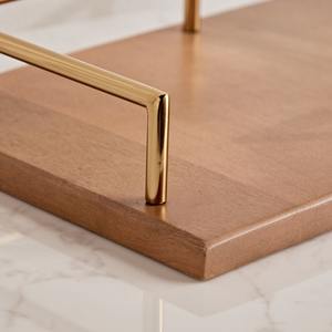 Premium personnalisé moderne de luxe en métal artisanat plateaux de service multifonctionnel mariage Ramadan décoratif diverses Options de couleur - Product Image 6