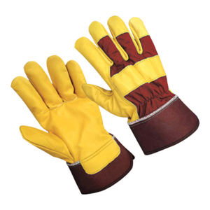 2025 Guantes de trabajo de cuero anticorte para hombre de invierno Palma dividida de vaca reforzada en venta - Product Image 6