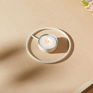 Blanc Home Accent Nouveau Design Métal Fer Bougeoir Vente en gros Décoration de la maison Bougeoir - Product Image 1