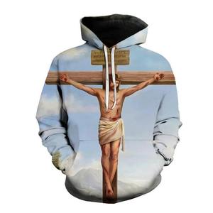 Customized Heavy Cotton <b>Christian</b> <b>Hoodie</b> Plus Size Street Wear Comfortable Fit Autumn Puff Printing Custom Logo Sets High - Product Image 6