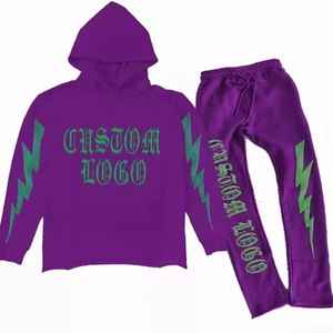 Sweat-shirt à capuche et pantalon de survêtement en coton 100% pour homme, collection hiver respirante avec quantité minimale de commande bas - Product Image 1