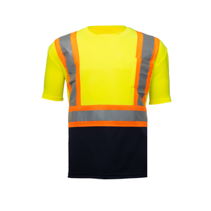 T-shirt de sécurité réfléchissant 100 % coton, durable et confortable, design personnalisé pour l'utilisation industrielle et la construction, tissu tricoté - Product Image 1