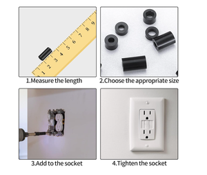 Arruelas redondas pretas ID 3mm OD 7mm Comprimento 3-30mm Variedade Kit Não Rosca Adequado para M6.5 Parafusos Nylon Espaçadores Bracket - Product Image 6
