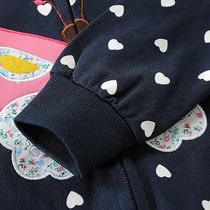 Custom Girls <b>Cropped</b> Half <b>Zip</b> Hoodie 100% Cotton Fleece Long Sleeve Windproof Quick Dry Winter Pullover Sweatshirt - Product Image 5