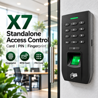 Système de contrôle d'accès avec carte RFID, clavier PIN, sortie relais Wiegand et bouton de sortie pour entrée de magasin à porte unique