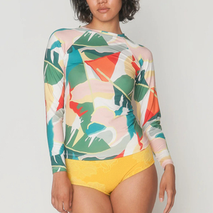 High quality Rash Vest <b>Long</b> <b>Sleeve</b> Compression Shirt for <b>Women's</b> <b>White</b> Color Rash Guard for <b>Women's</b> custom for OEM custom logo - Product Image 4