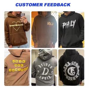 เสื้อฮู้ดดี้ผู้ชายคุณภาพสูงสั่งทำพิเศษสำหรับฤดูหนาว ทรงหลวม พิมพ์ลายแบบดิสเทรส ปักลาย  ผลิตจากผ้าฝ้าย 100% เป็นมิตรต่อสิ่งแวดล้อม ระบายอากาศได้ดี - Product Image 4