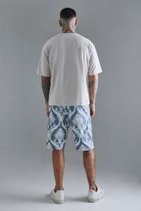 Custom Sublimation Print Logo Cotton <b>Cargo</b> <b>Shorts</b> New Arrival 6XL Casual Style <b>Elastic</b> <b>Waist</b> Closure Multi-Pockets OEM Service - Product Image 2