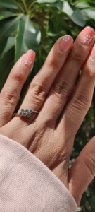 IGI certificado Diamante 14K oro sólido redondo diamante natural anillo de compromiso diamante joyería fabricante - Product Image 3