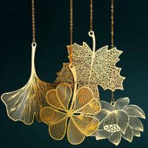 Marcapáginas hecho de metal de calidad estándar superior chapado en oro de alta calidad de diseñador de hojas de fabricante indio a precio competitivo - Product Image 4