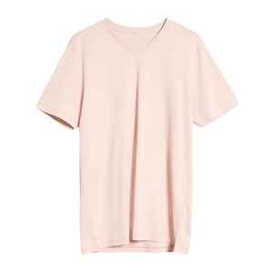 Camiseta de algodón 100% para hombre, ropa informal de uso diario cómoda, cierre de cremallera, tela de terciopelo suave transpirable, manga corta, cuello elegante - Product Image 1