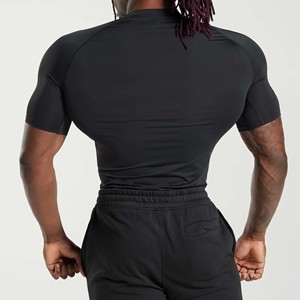 T-shirt de sport 100% coton, haut de gamme, pour la gym, la course à pied, à manches courtes, respirant et à séchage rapide pour hommes - Product Image 6