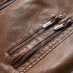 Chaqueta de cuero real para hombre con cremallera completa y diseño elegante para fiesta o trajes casuales Chaqueta de invierno para hombre - Product Image 6