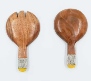 Cuillère de service en bois naturel avec polissage lisse Cuillère de service ergonomique en bois pour les tâches quotidiennes de la cuisine - Product Image 3