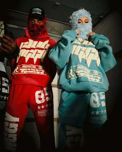 Fabricants de sweats à capuche sweat à capuche impression bouffante personnalisé logo hommes coton Streetwear 400 Gsm poids lourd recadrée ourlet brut sweats à capuche - Product Image 4