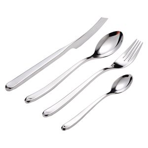 Ensemble de couverts en acier inoxydable avec un design classique, facile à nettoyer et léger pour les dîners de luxe et les arrangements festifs - Product Image 2