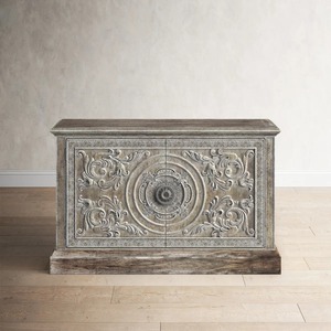 Armoire moderne buffet de luxe vintage antique en bois massif sculpté à la main commode à fleurs commode salon bureau bar - Product Image 1