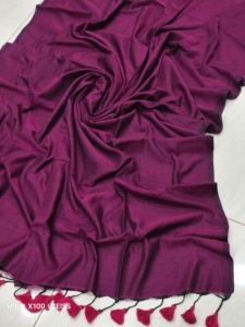 ชุดเดรสผ้าส่าหรีแบบเรียบผ้าทอเป็นมิตรต่อสิ่งแวดล้อมน้ำหนักเบาสำหรับงานแต่งงาน - Product Image 3