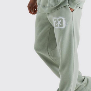 ชุดเสื้อมีฮู้ดและกางเกงขายาวสำหรับผู้ชายชุดวอร์มผ้าฝ้าย100% พิมพ์ลายเฮฟวี่เวทสำหรับโลโก้ออกแบบได้ตามต้องการ - Product Image 4