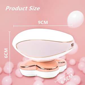 Rasoir électrique rechargeable pour femme, épilateur bikini indolore, tondeuse sans fil à double lame rose - Lavable - Product Image 1