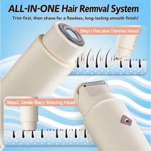 Recortadora Eléctrica Íntima USB para Mujer, Doble Cuchilla para Área del Bikini y Rostro, Afeitadora Corporal Suave para la Piel, Resistente al Agua IPX7 - Product Image 4