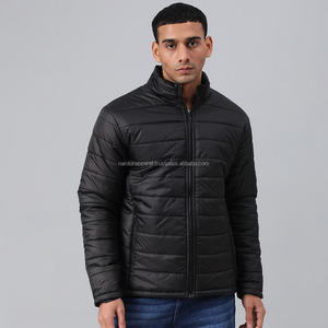 Nardon Apparel Nouvel arrivage de veste matelassée surdimensionnée de créateur personnalisée pour hommes, décontractée et matelassée pour l'hiver avec fermeture à glissière respirante sur le devant - Product Image 4