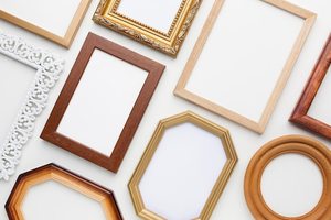 กรอบโมเสกกระดูกสีขาวร่วมสมัยที่สมบูรณ์แบบสำหรับทุกขนาดของภาพ - Product Image 2