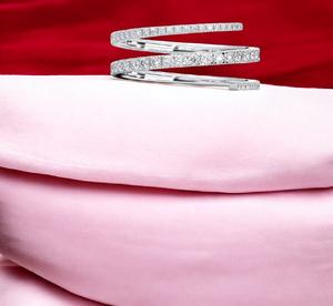 Anillo de pavimento de diamante de corte redondo cultivado en laboratorio de 1,22 quilates, anillo pavimentado de remolino de lujo hecho en platino para ella - Product Image 4