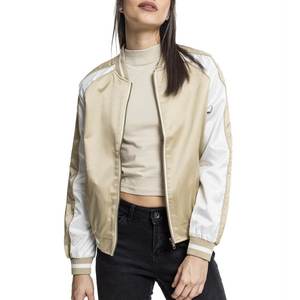 Blouson d'université en satin de haute qualité unisexe Top pour femmes College School Casual Wear Hooded Collar Fashionable Fabric Design - Product Image 6
