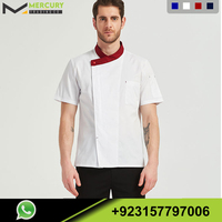 Conjunto de uniforme de cocina para chef, chaqueta negra a cuadros, hecha en China, precio bajo, novedad
